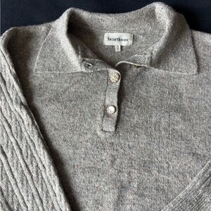 Heartloom Gray Knit Sweater with Button Details